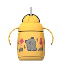 Cana Tommee Tippee cu pai si protectie BACSHIELD ™, 300 ml, 6 luni +, Galben, 1 buc